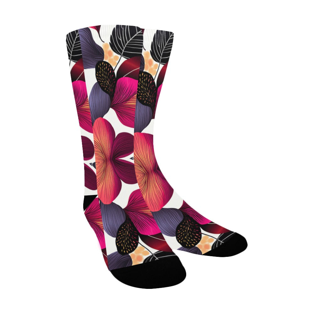 Floral Pattern Men's Socks Women's Custom Socks