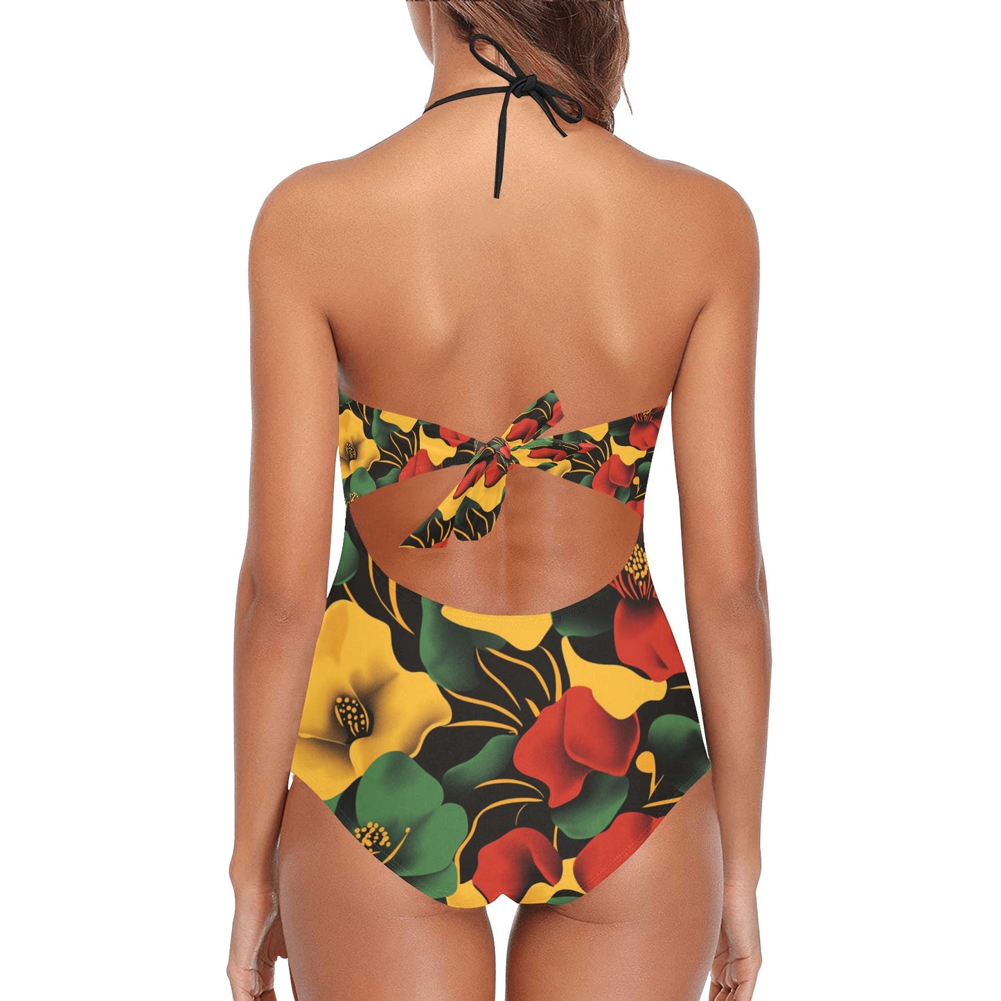 Lace Band Embossing Swimsuit (S15)