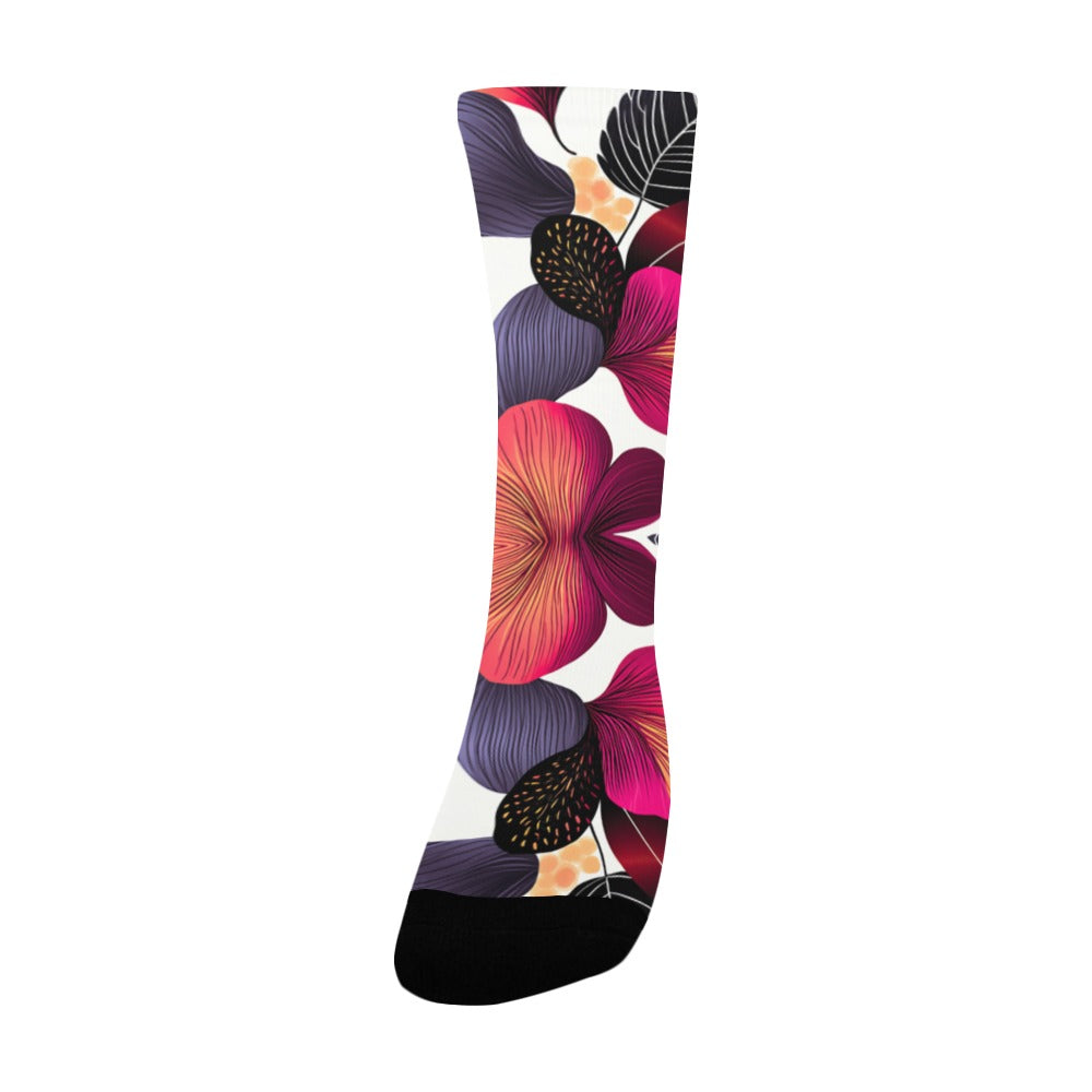 Floral Pattern Men's Socks Women's Custom Socks