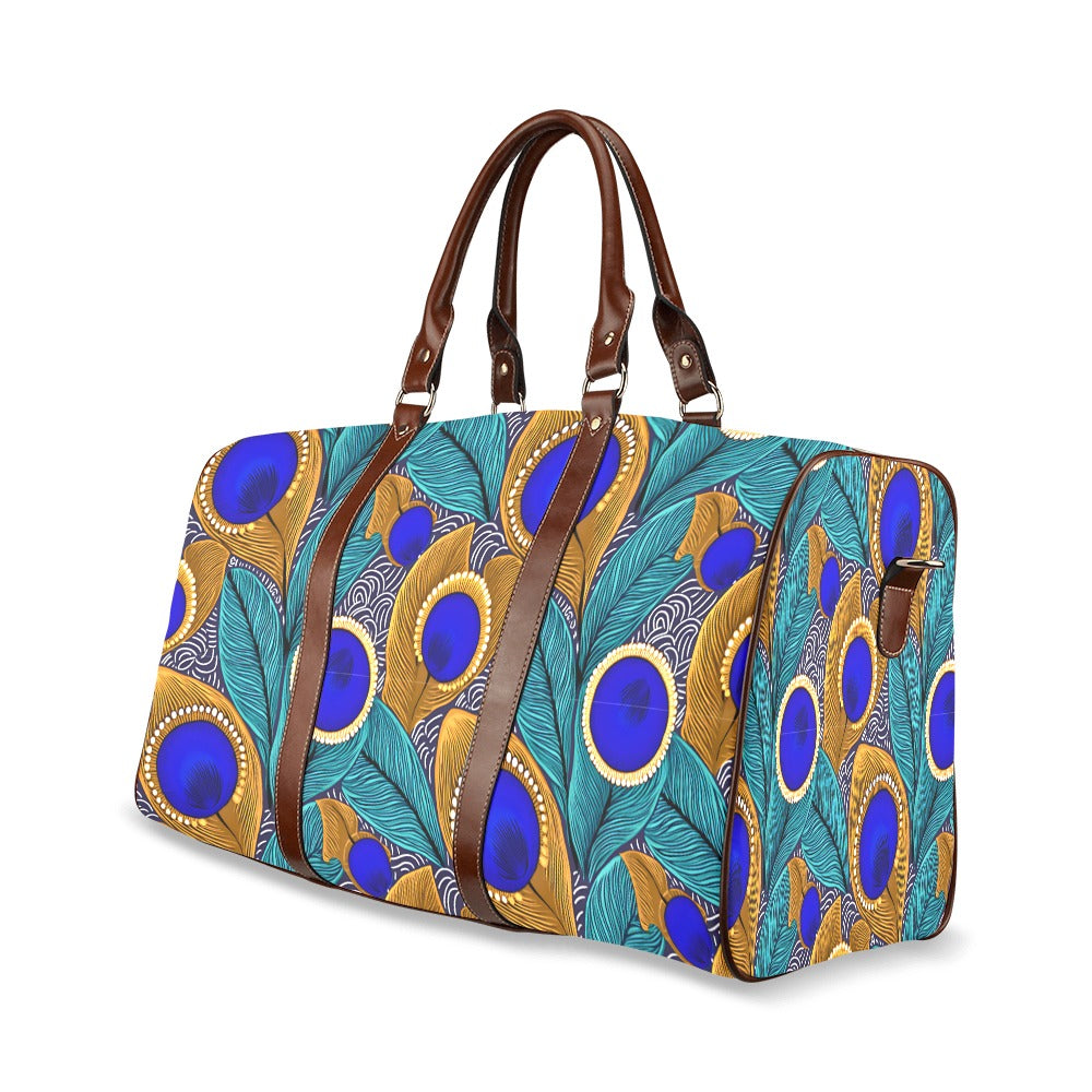 Peacock Travel Bag (Brown) (Model 1639)
