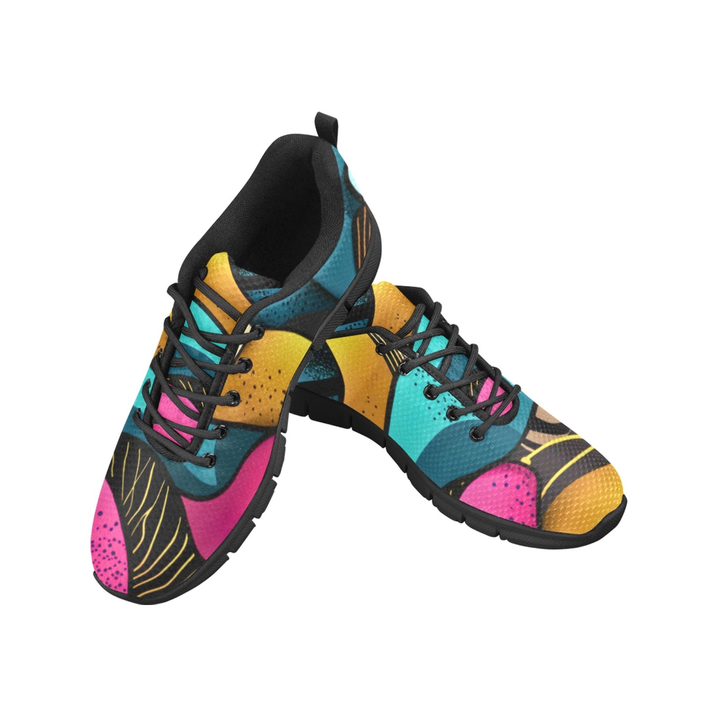 Geometric Pattern Breathable Runnung Shoes Women's Breathable Running Shoes (Model 055)
