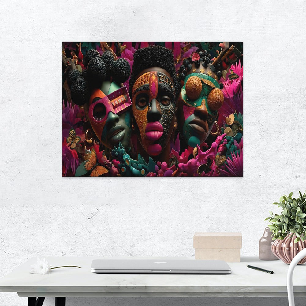 AfroCentric Canvas Print Multiple Sizes No Frame
