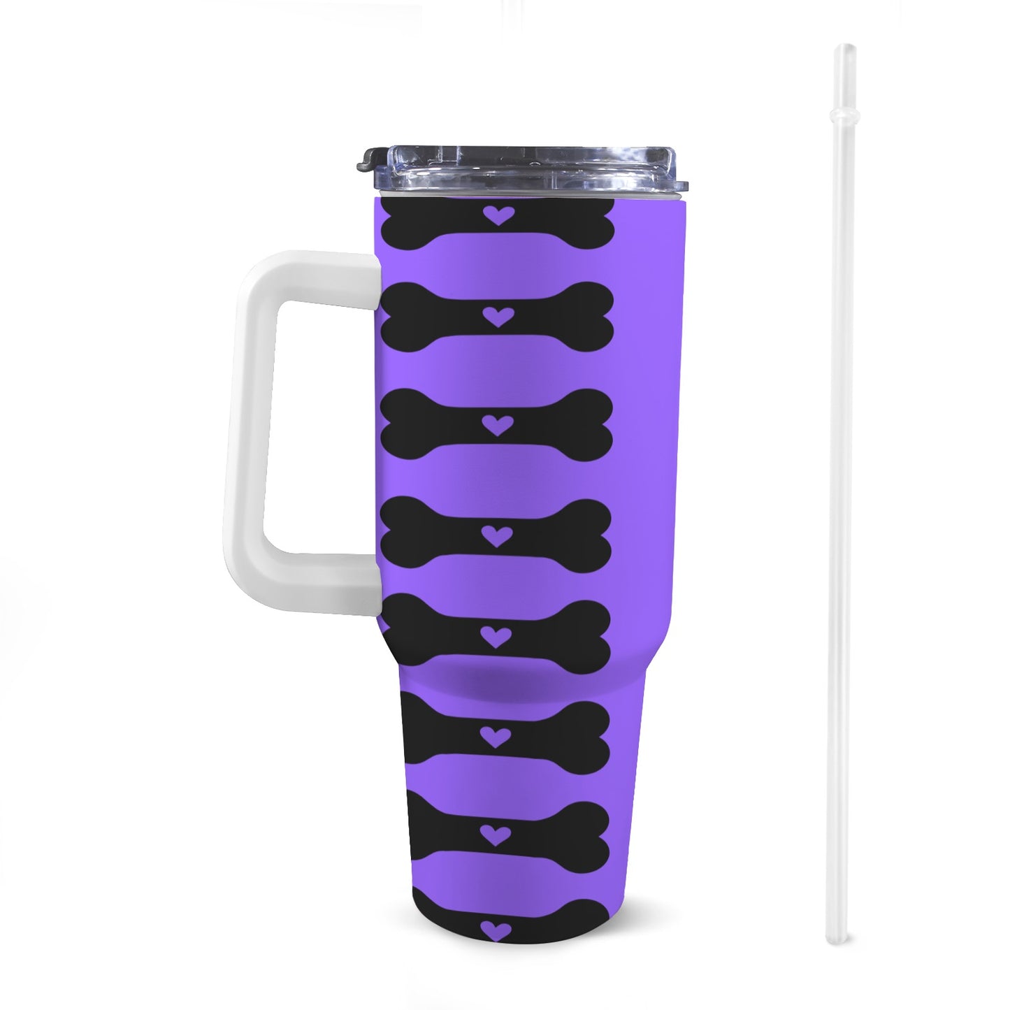 Pet 40 oz Tumbler With White Handle 40oz Tumbler with White Handle