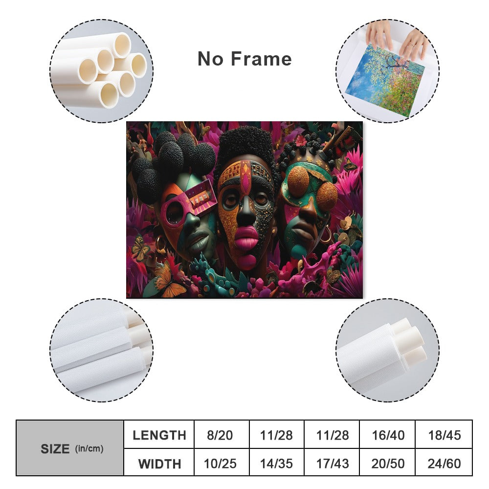 AfroCentric Canvas Print Multiple Sizes No Frame
