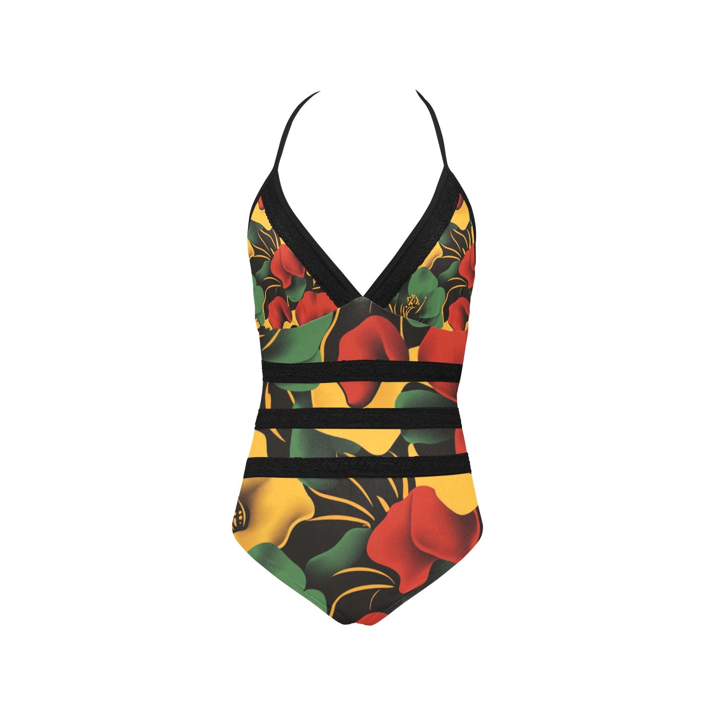 Lace Band Embossing Swimsuit (S15)