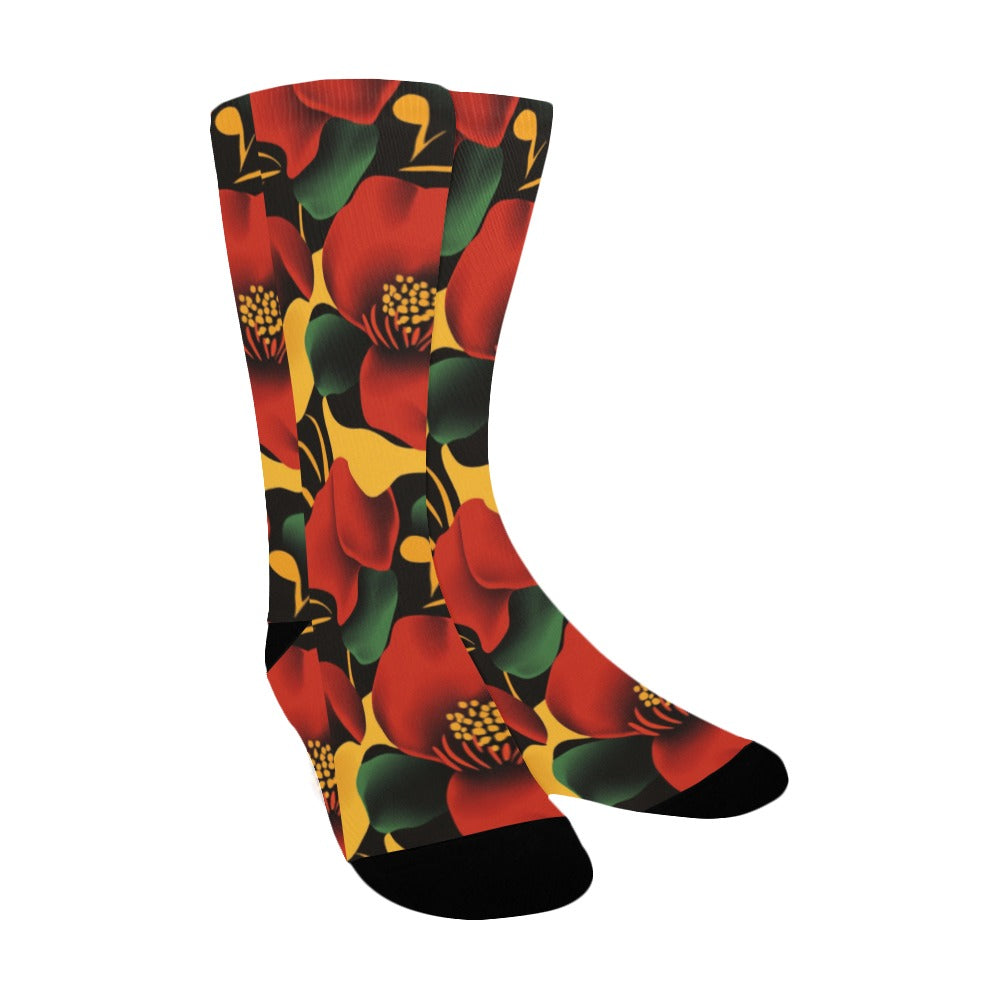 Floral Pattern Men's Socks Women's Custom Socks