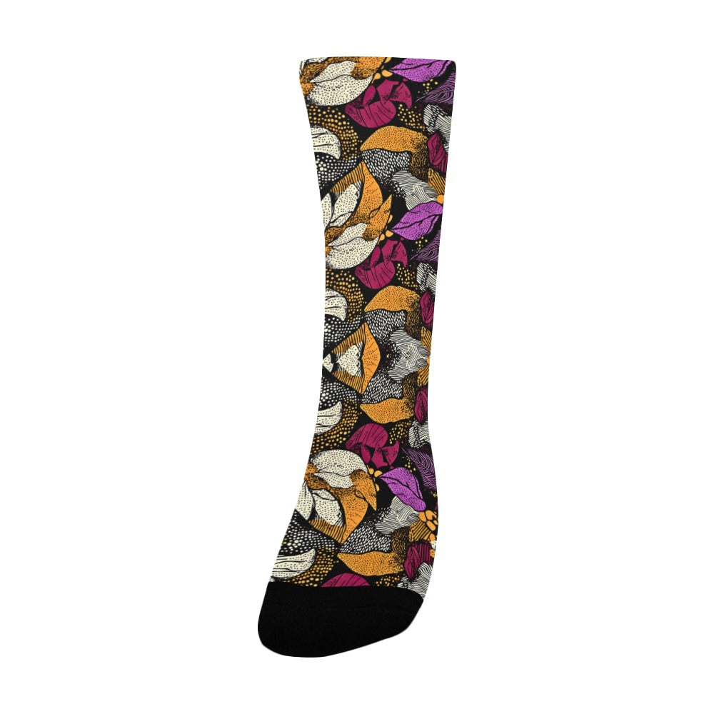 Floral Pattern Men's Socks Women's Custom Socks