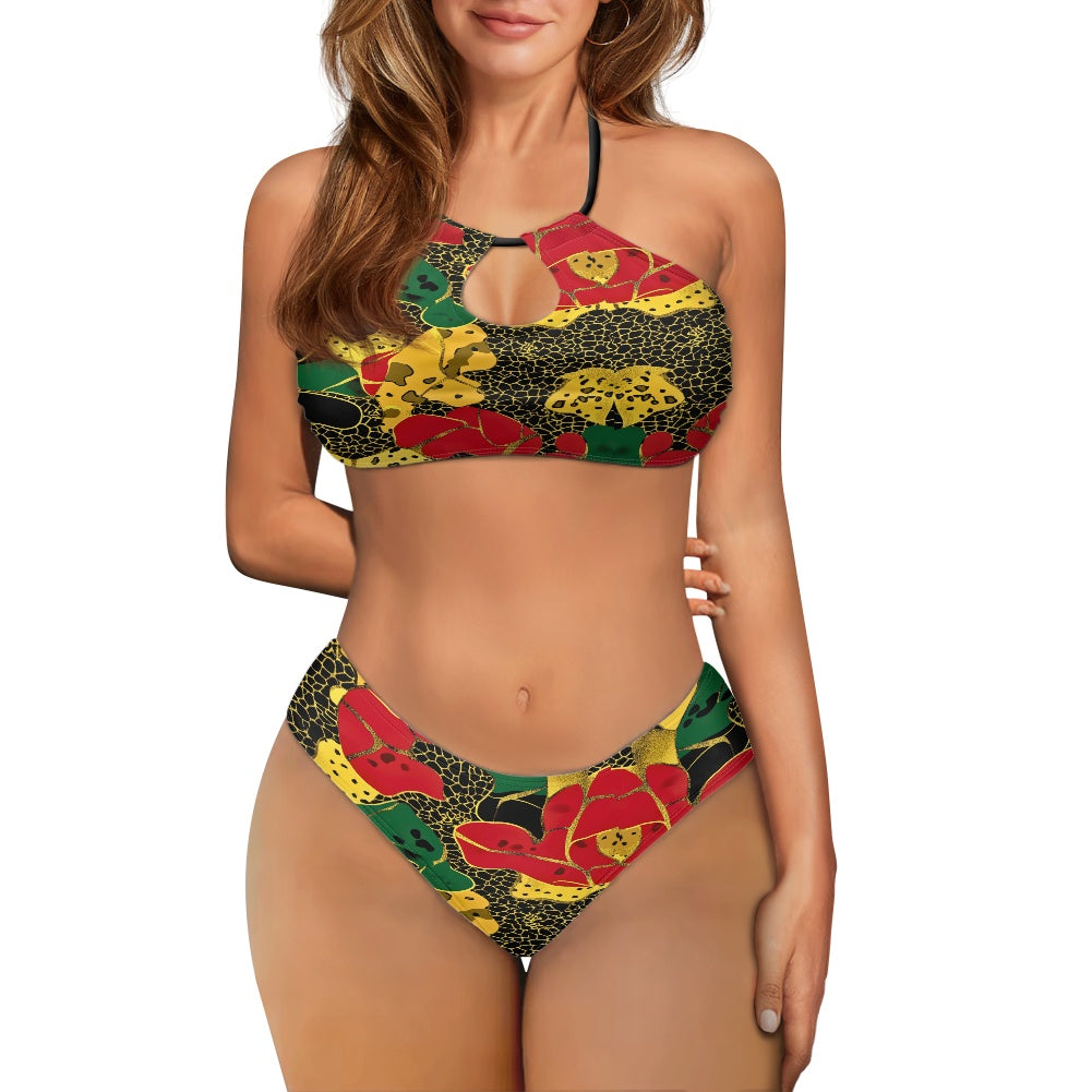Women's strappy two-piece bikini swimsuit