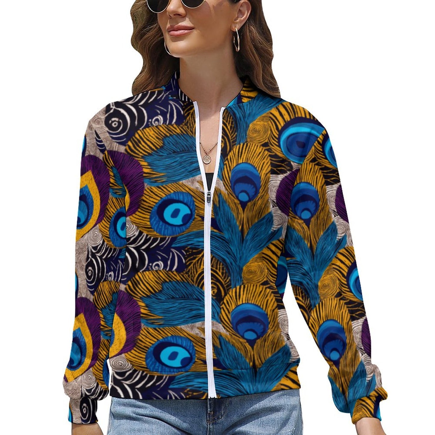 Women's Zipper Jacket LLJK (All-Over Printing)