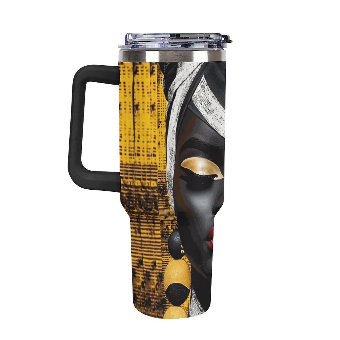 40oz Insulated Tumbler with Handle and Straw