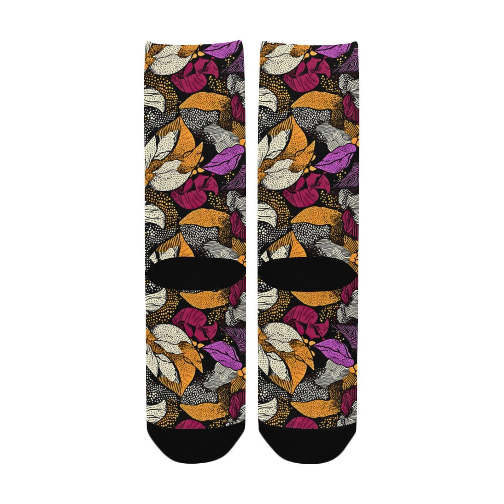 Floral Pattern Men's Socks Women's Custom Socks