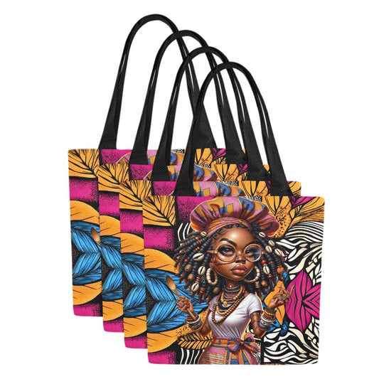 Canvas Tote Bag (Model1657) (Set of 4)