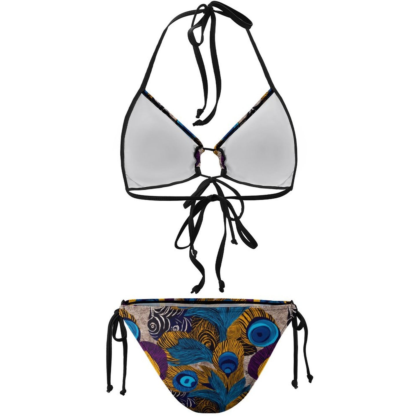 Plus Size Halter Tie Front Bikini Set BK2059 (All-Over Printing)