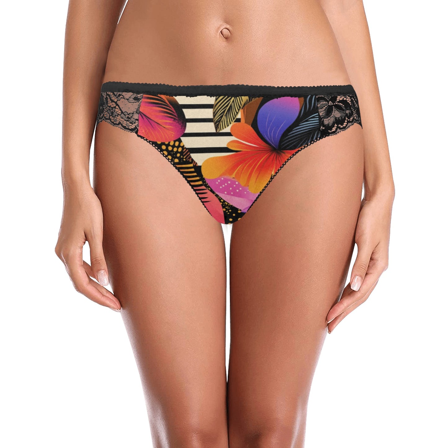 Neon Patten Women's Lace Panties Women's Lace Panty (Model L41)
