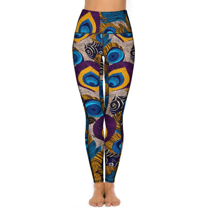 Custom Print Patterned Yoga Pants with 2 Pockets (All-Over Printing)
