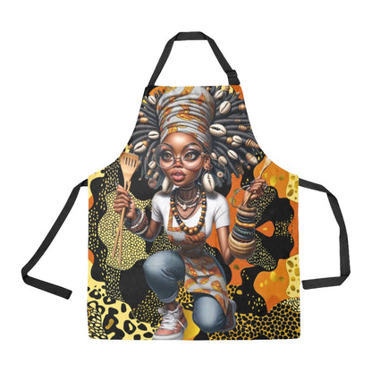 AfroChef Mode Kitchen Apron All Over Print Apron