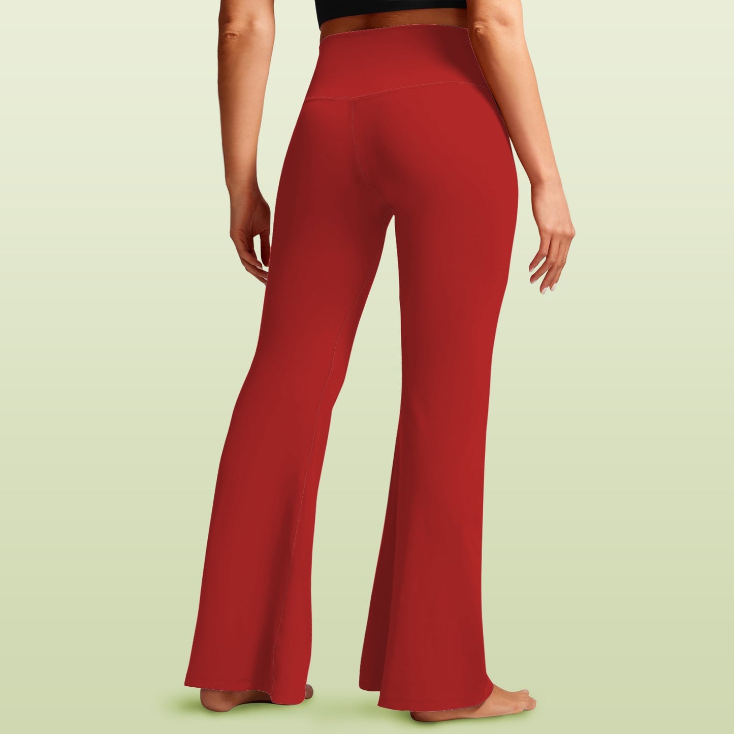 Burnish Women's High Waist Crossover Tummy Control Flare Leggings High Waist Crossover Tummy Control Flare Leggings