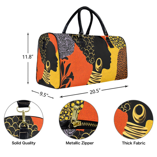 Legacy Personified Women's Large Capacity Travel Bag-Small (Brown Short Patch) (1737) Large Capacity Travel Bag-Large (Black Short Patch) (1737)