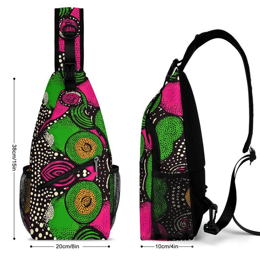 Abstract Create Unique Sling Bags with Our durable polyester (All-Over Printing)