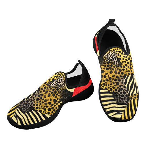 Golden Zebra Women's Fly Weave Drop-In Heel Sneakers Fly Weave Drop-in Heel Sneakers for Women (Model 02002)