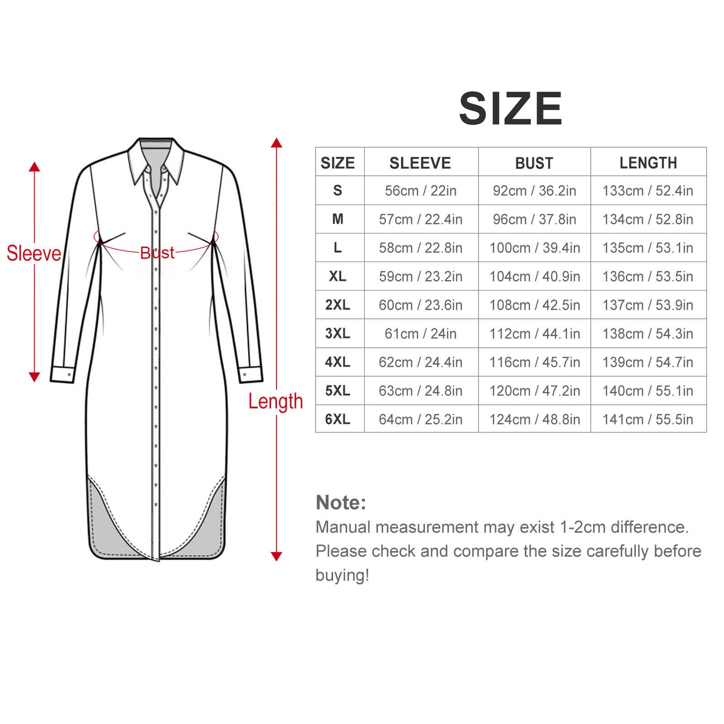 Long sleeved shirt dress Button-Up Long Sleeve Shirt Dress