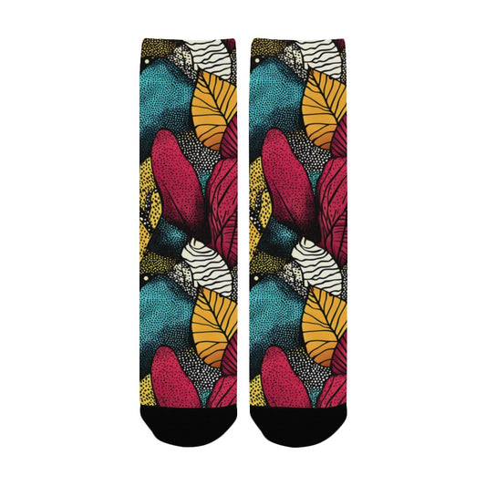 Colorful Floral and Flowers Pattern Men's Socks Women's Custom Socks