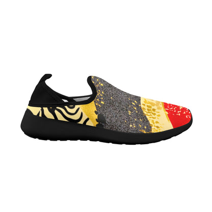 Golden Zebra Men's Fly Weave Drop-In Heel Sneakers Fly Weave Drop-in Heel Sneakers for Men (Model 02002)