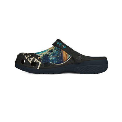 Life is Wavy EVA Foam Rubber Shoes (AOP) #LW2U