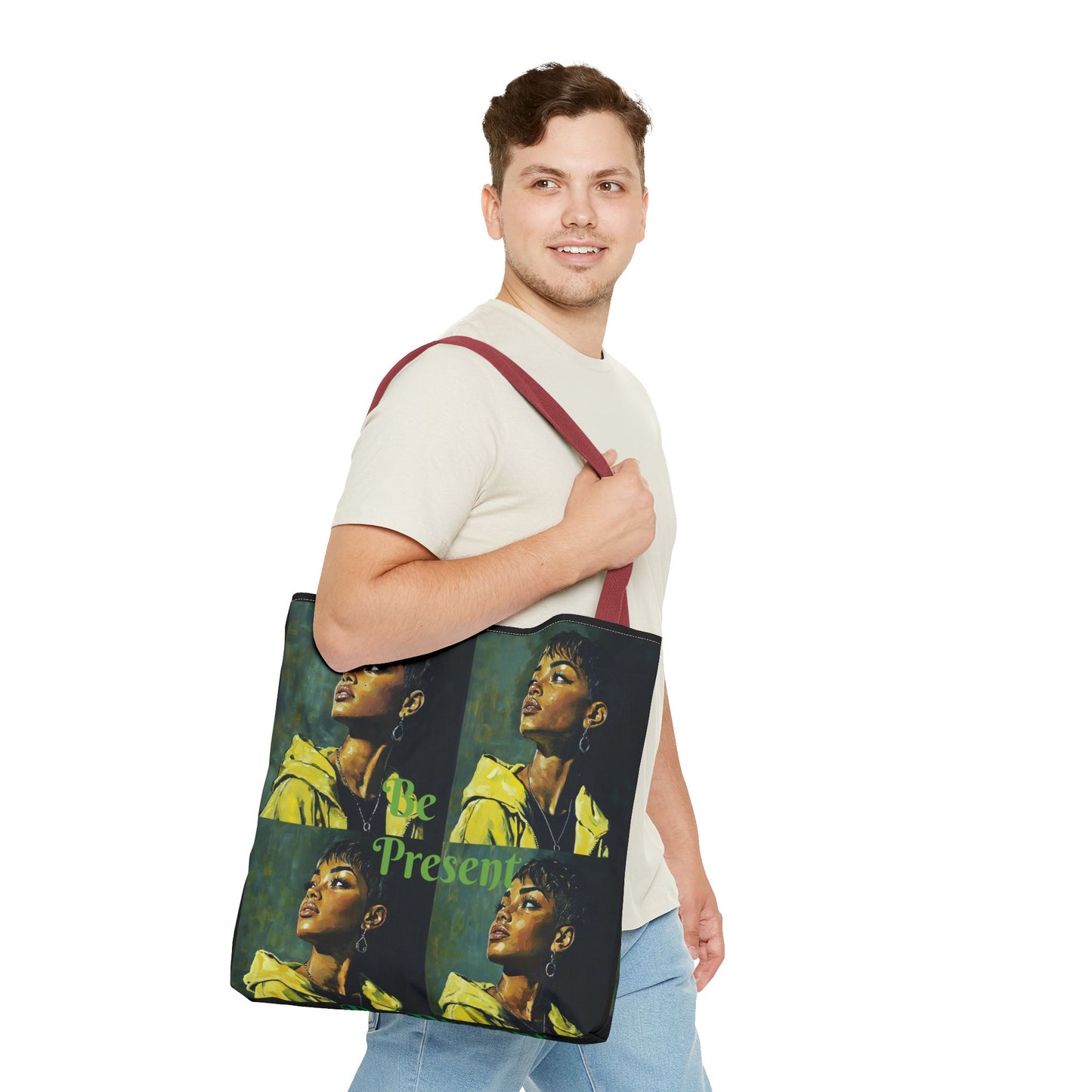 Be Present Tote Bag (AOP) #T13