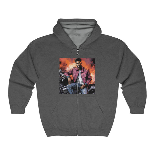 Born To Ride Unisex Heavy Blend™ Full Zip Hooded Sweatshirt #13MU