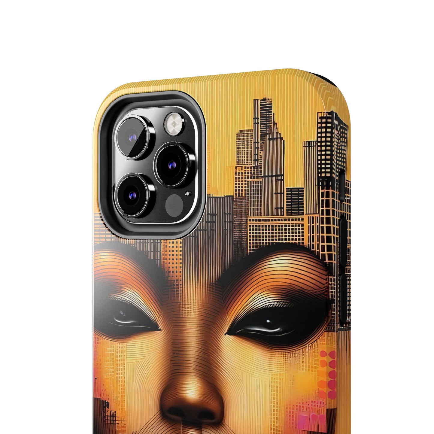 Afrocentric Tough Phone Case, City Girl On The Move Unique Design, Urban Street Style, Protective Cellphone Cover, Trendy Mobile Accessory