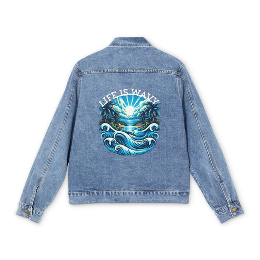 Life is Wavy Men's Denim Jacket #LW1