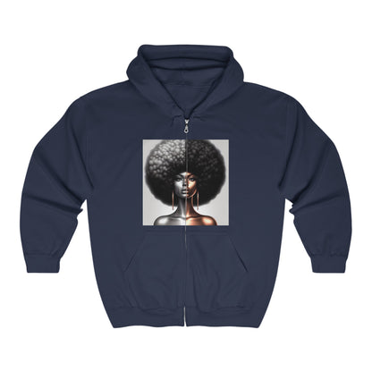 Afro Power Unisex Heavy Blend™ Full Zip Hooded Sweatshirt #AP8