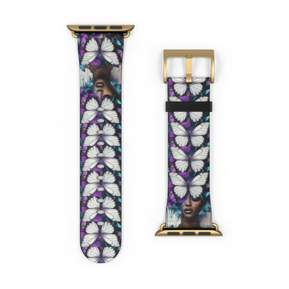 Colorful Butterfly Beauty Watch Band, Adjustable Smartwatch Strap, Floral Pattern, Unique Gift, Spring Fashion Must-Have #BB1