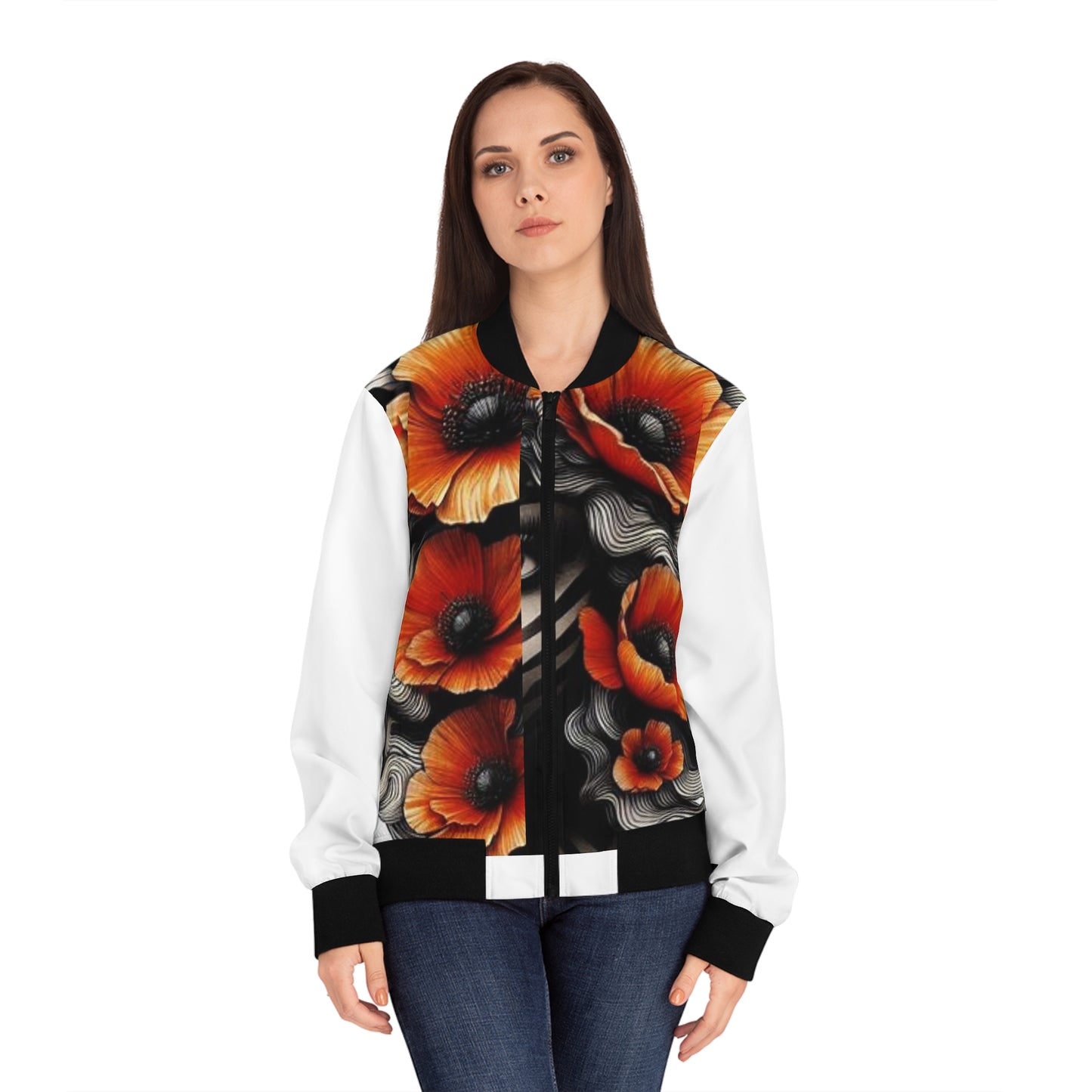 Zebra Fantasy Women's Bomber Jacket (AOP) #ZF10