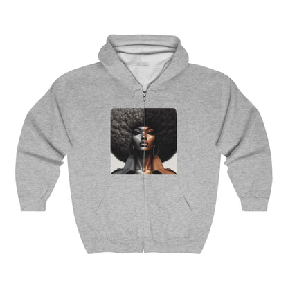 Afro Power Unisex Heavy Blend™ Full Zip Hooded Sweatshirt #AP1