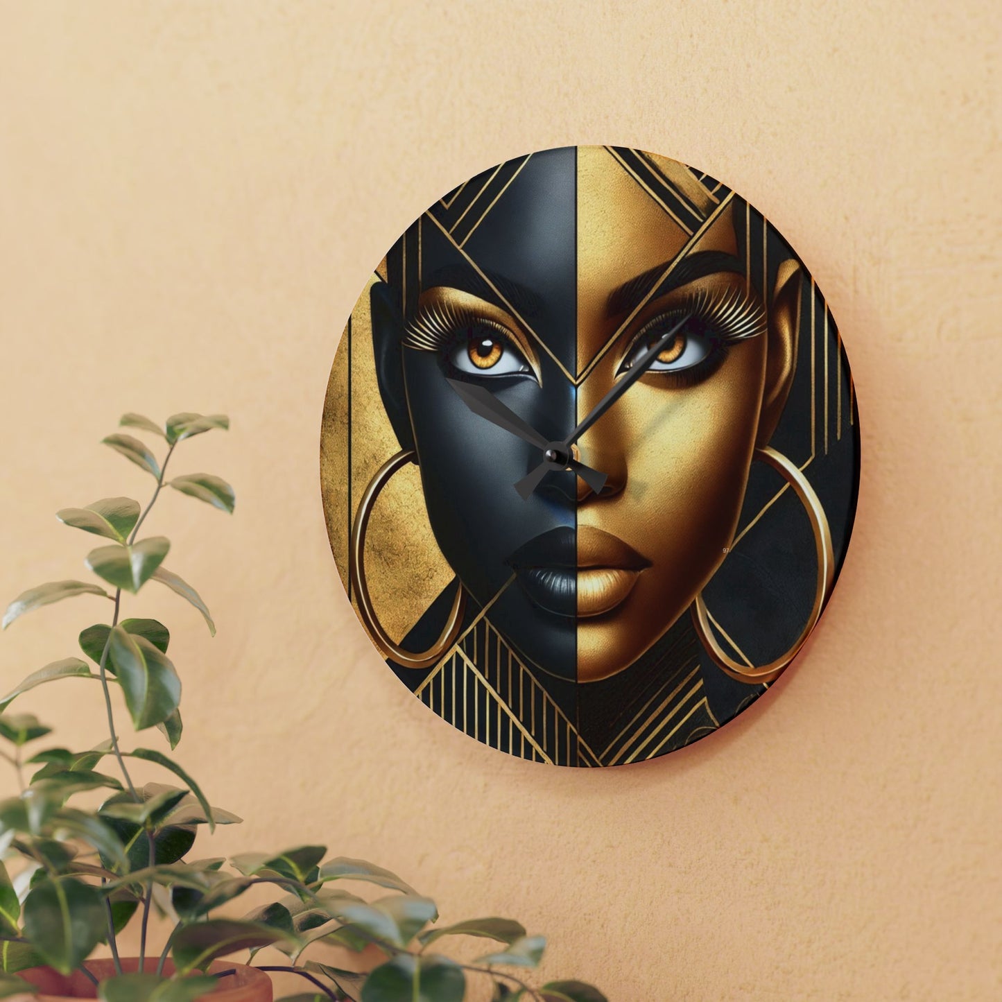 Amber Radiance Acrylic Wall Clock #AR1