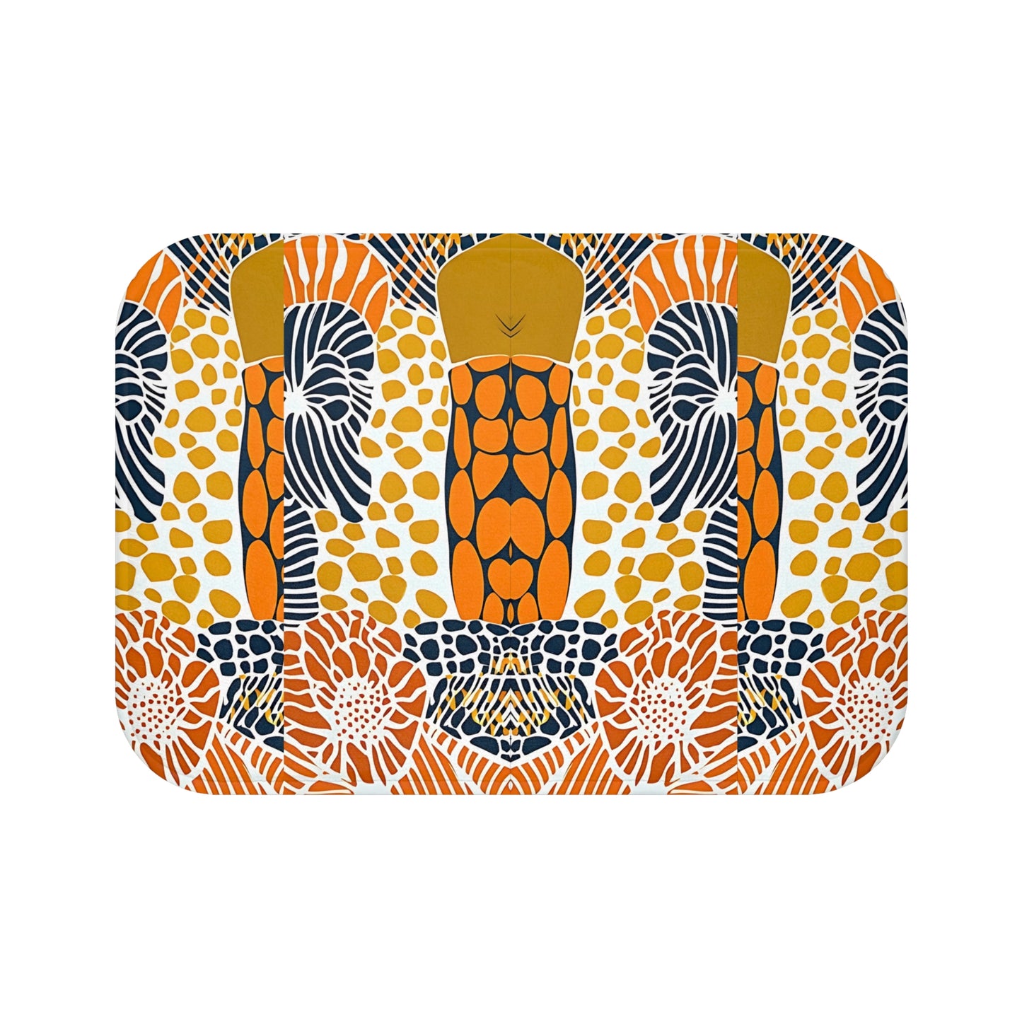 Vibrant Botanical Bath Mat, Boho Bathroom Decor, Modern Home Accent, Cozy Gift for Art Lovers, Unique Bath Accessory