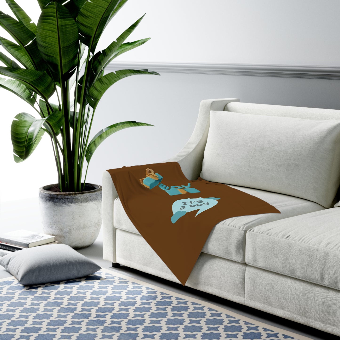 It's A Boy Baby Swaddle Blanket #IAB3