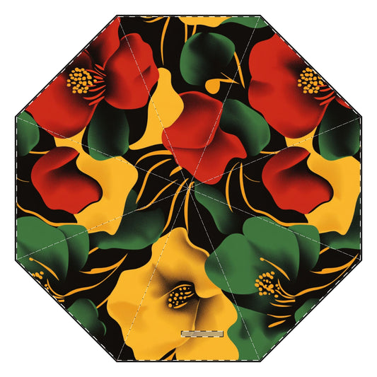 Umbrella, Floral Design, Foldable Rain Essential and Sun Protector, Beach Accessory, Automatic Foldable Umbrella, Floral Pattern Umbrella