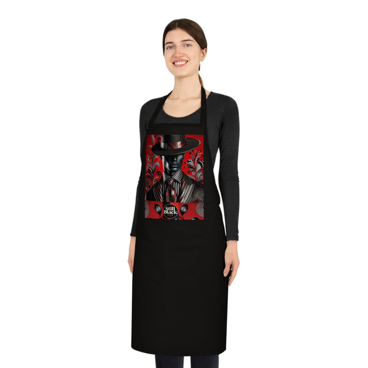 Still Black Cotton Apron #SB9