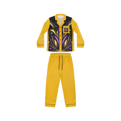 Purple Reign Women's Satin Pajamas (AOP) #PR6