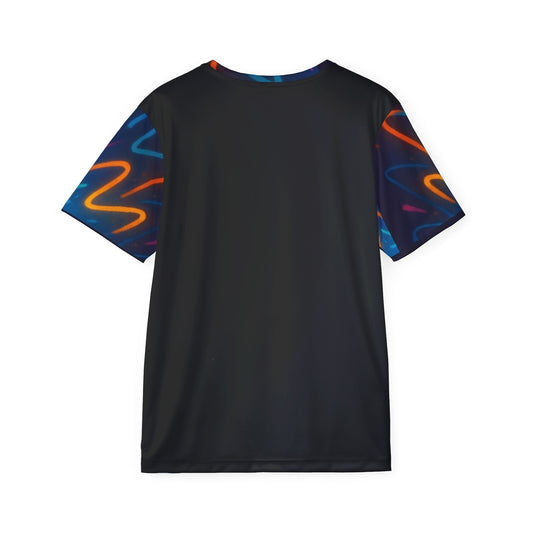 Vibrant Men's Sports Jersey – Retro Hip-Hop Style Tee