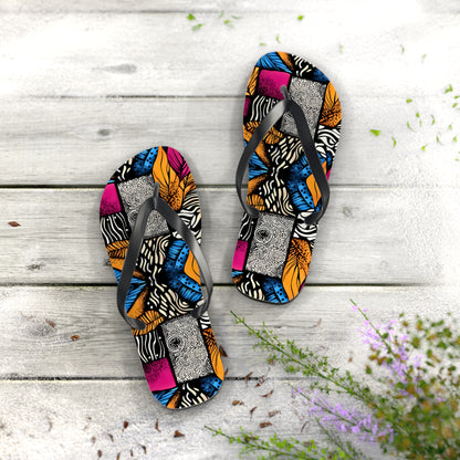 Floral and Feather Flip Flops | Beach Sandals for Summer Vibes Vacation Footwear