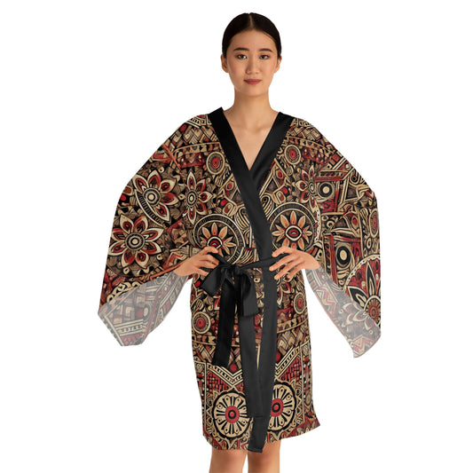 Red Queen Long Sleeve Kimono Robe (AOP) #RQ2