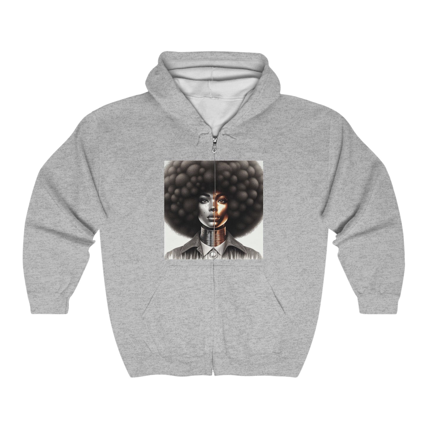 Afro Power Unisex Heavy Blend™ Full Zip Hooded Sweatshirt #AP9