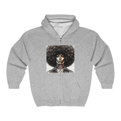 Afro Power Unisex Heavy Blend™ Full Zip Hooded Sweatshirt #AP9
