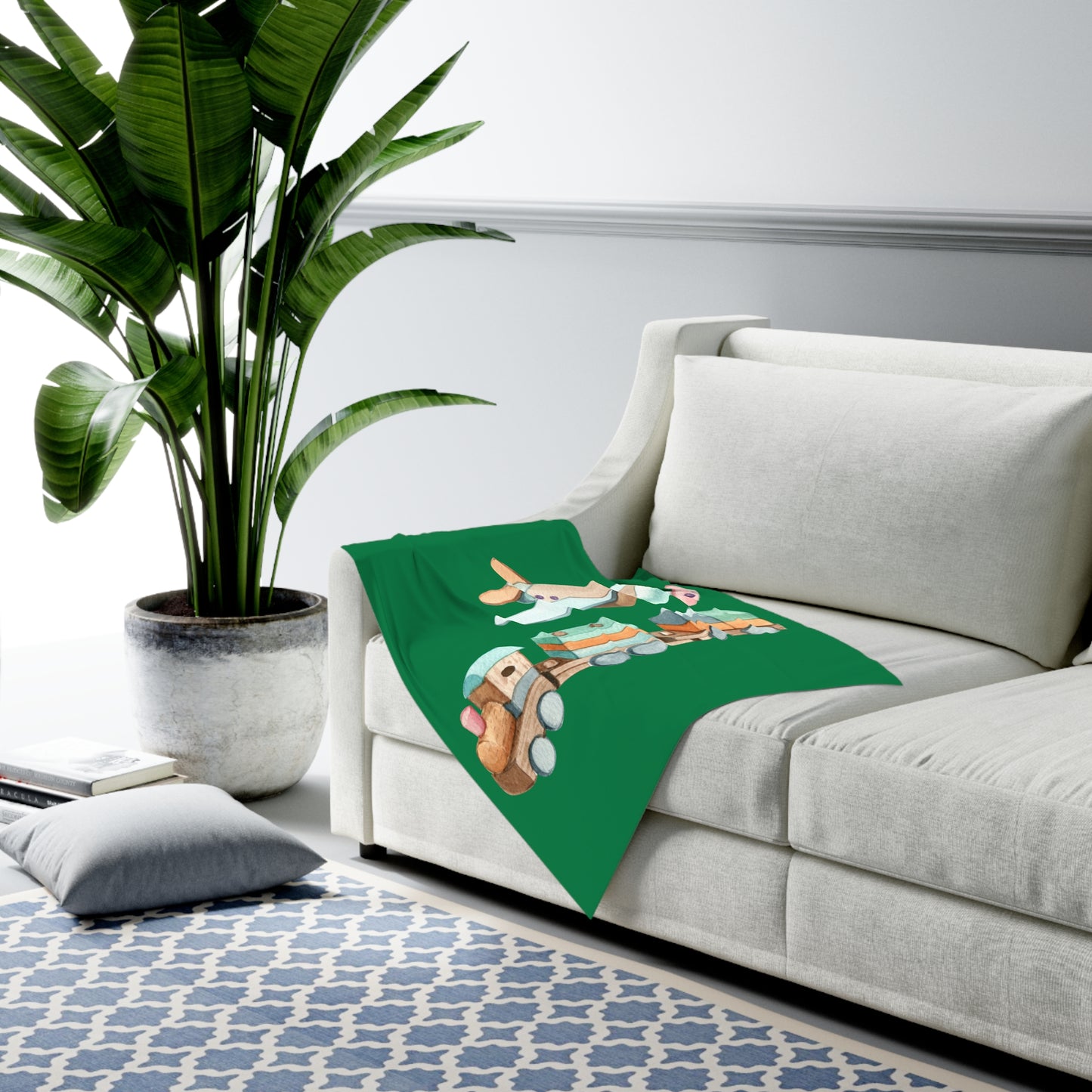 Train Baby Swaddle Blanket #TR1