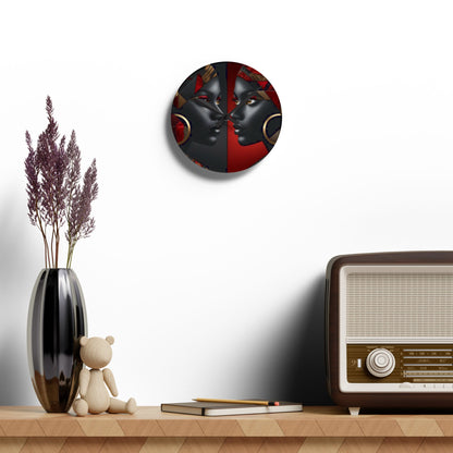Dual Faced Acrylic Wall Clock #DF1