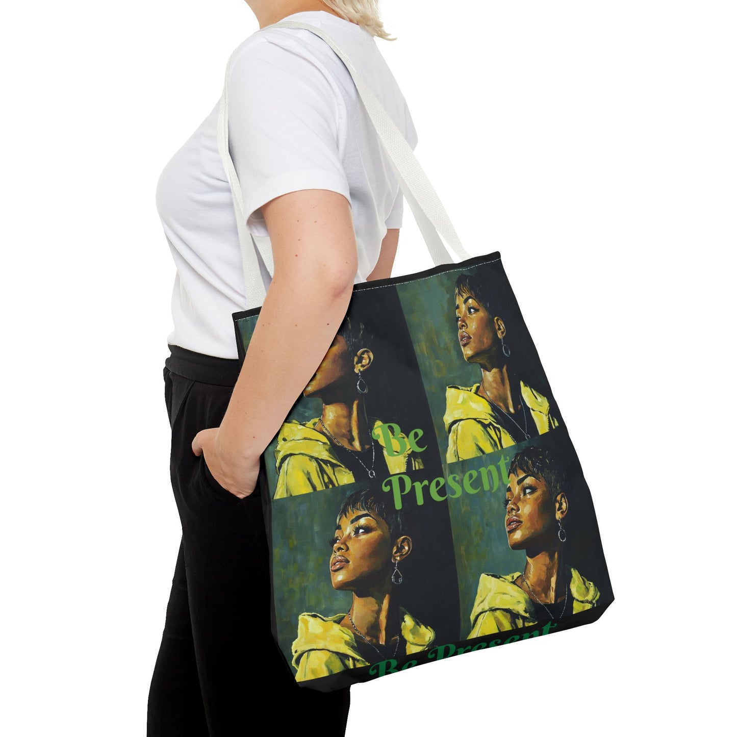 Be Present Tote Bag (AOP) #T13
